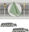 Leetaltree Black with White Woven Placemats Set of 12 by Leetaltree-ArtatEveryTable