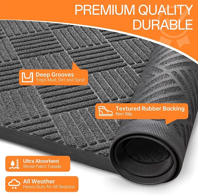 Indoor Outdoor Door Mat, 6’x 4' Doormat - Image 5