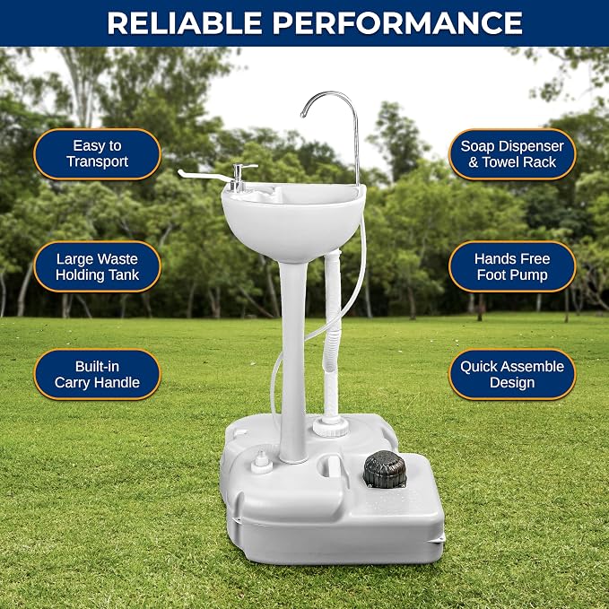 SereneLife Portable Camping Sink – Hand Washing Station - Image 6