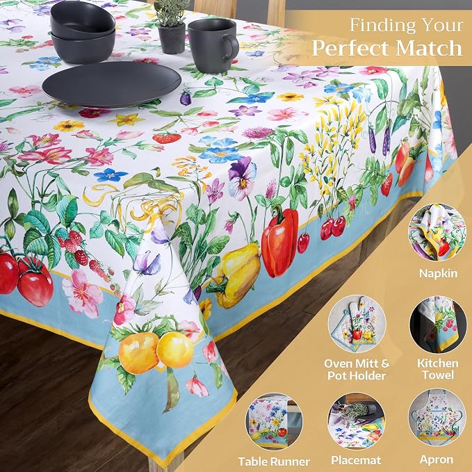 Maison d' Hermine Table Cloth Square Table 100% Cotton 54 x 54 Inches - Image 5