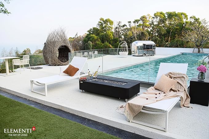 Elementi+ | Bundle Valencia Gas Fire Pit | Concrete Body & Marble Porcelain Top - Image 8
