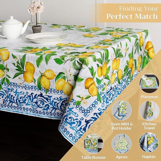 Maison d' Hermine Table Cloth Square Table 100% Cotton 54 x 54 Inches - Image 6