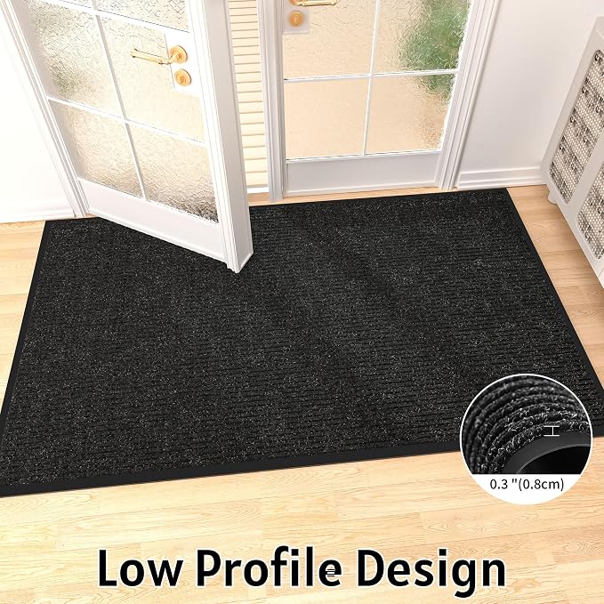 Front Door Mat Indoor Outdoor Entrance, Non-Slip Absorbent Entryway Mat - Image 5