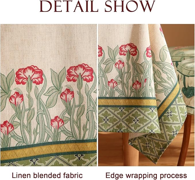 patdrea Designer Green Long Tablecloth - Image 5