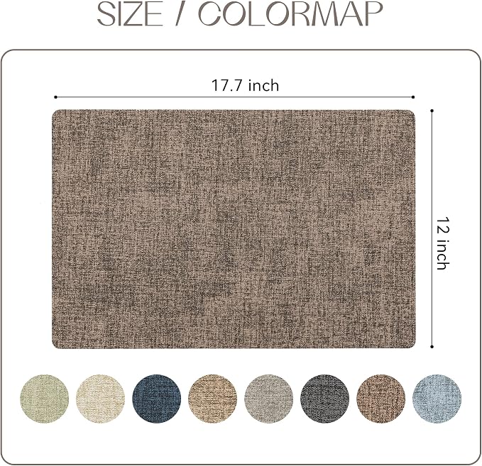 Romanstile Vinyl Placemats Set of 6-12 X 17 Inch - Image 6
