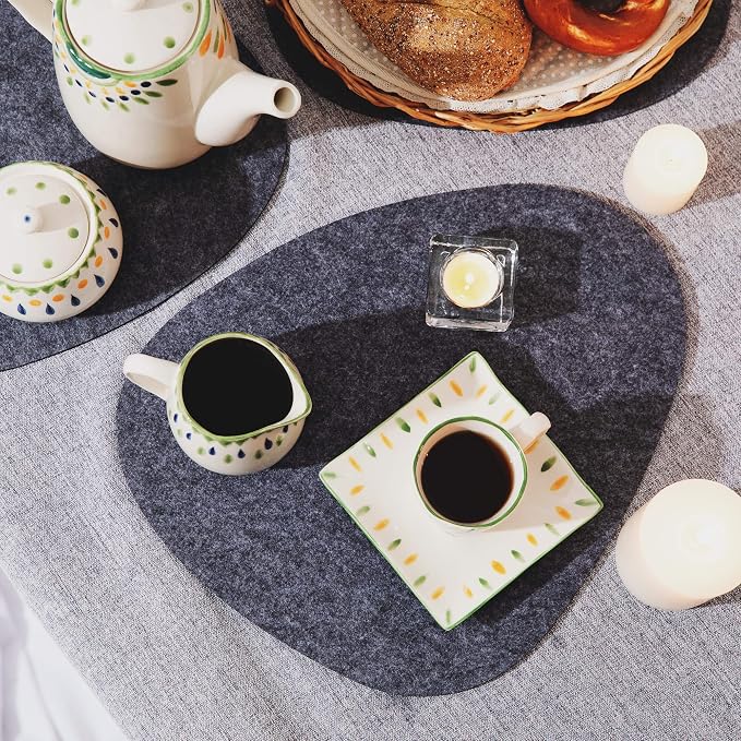 Chillify Table Coaster Set of 6 | Felt Coasters | Non-Slip, Heat-Resistant - Image 4