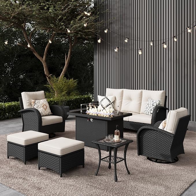 LayinSun 7 Pieces Outdoor Patio Furniture Set by LayinSun