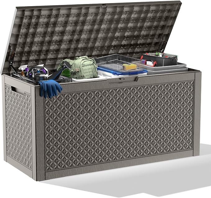 New 100 Gallon Outdoor Storage Box – Resin Deck Box by ATMELT