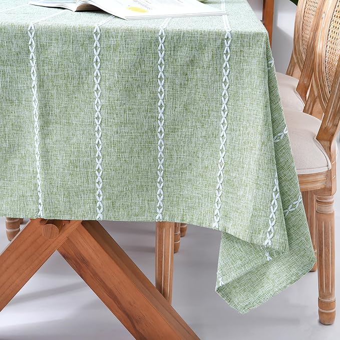 Chassic 54 x 72 inches Farmhouse Style Linen tablecloths, Wrinkle Resistant - Image 5