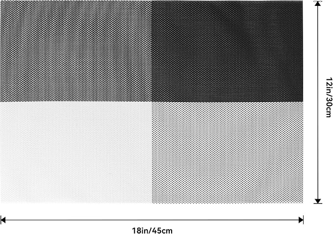 Leetaltree Gray with White Grid Pattern Placemats Set of 6 - Image 7