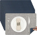 Myir JUN Placemats Dual Sided, Faux Leather Place Mats Indoor Set of 8 by MyirJUN