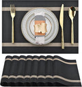 SLKQG Black Placemats Set of 8 by SLKQG