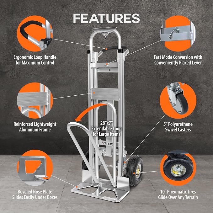 Vergo Industrial Convertible Hand Truck - Image 2