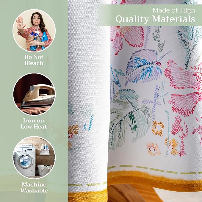 Maison d' Hermine Table Cloth Round Table 100% Cotton 63 Inches Tablecloth - Image 3