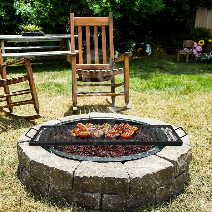 onlyfire Rectangle X-Marks Fire Pit Cooking Grate, Campfire Grill Grate - Image 5