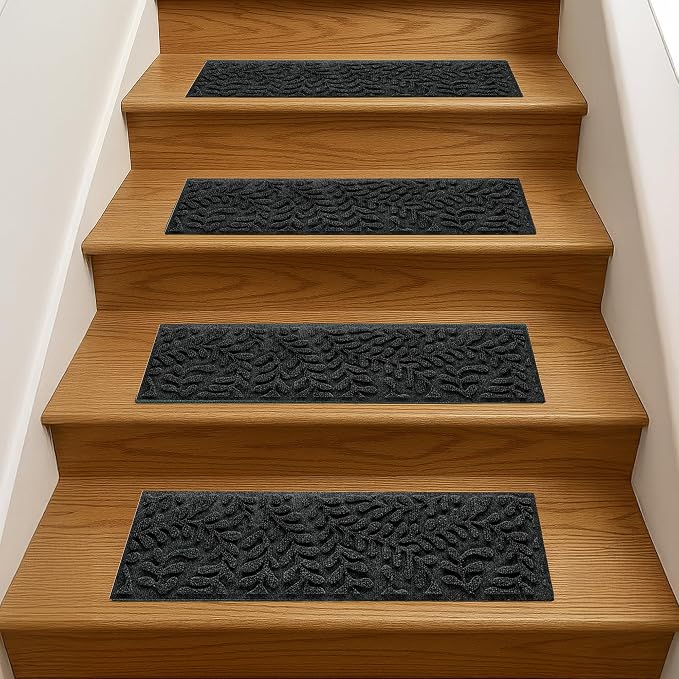 Bungalow Flooring Waterhog Stair Treads – 8 1/2 x 30 Inches, Non Slip, - Image 2