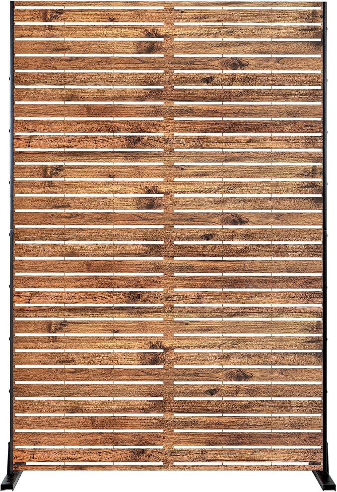 Metal Privacy Screen Outdoor Freestanding Privacy Wall Panels and Decorative by Unknown
