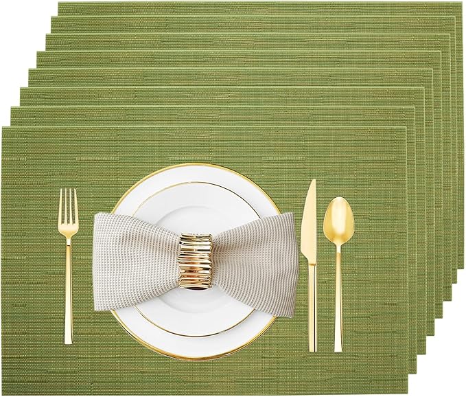 Placemats Set of 8 Washable&Wipeable Place mats by Uolr