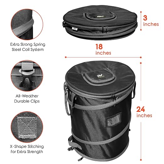 Collapsible Bin Trash & Recycle/Utility, Storage and Garden, Waterproof Vinyl - Image 6