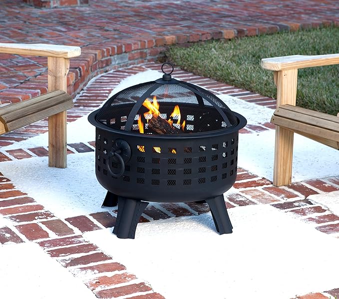 Amazon Basics 27 inch Steel Round Lattice Fire Pit - Image 7