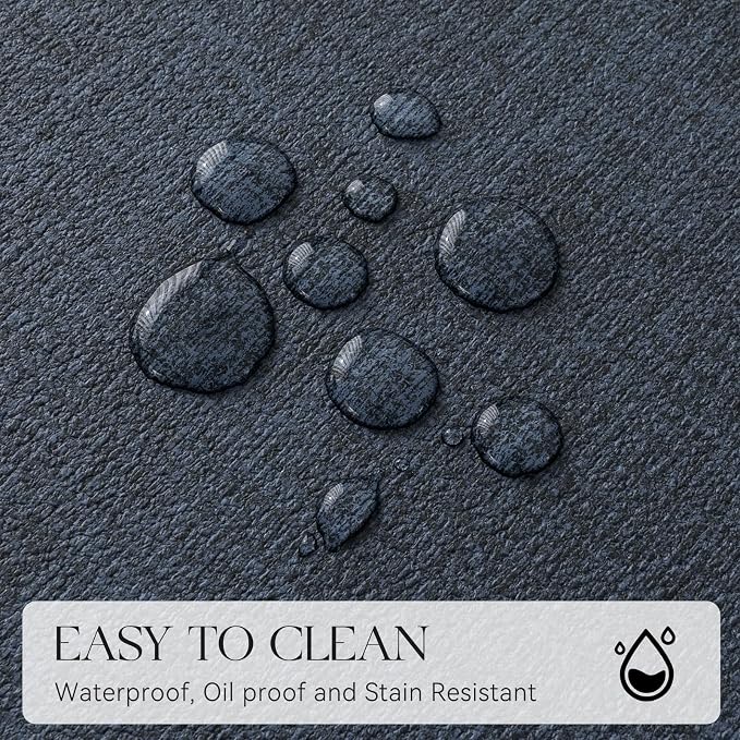 MOSAYT Faux Leather Placemats Set of 6, Heat Resistant Wipeable Washable Vinyl - Image 4