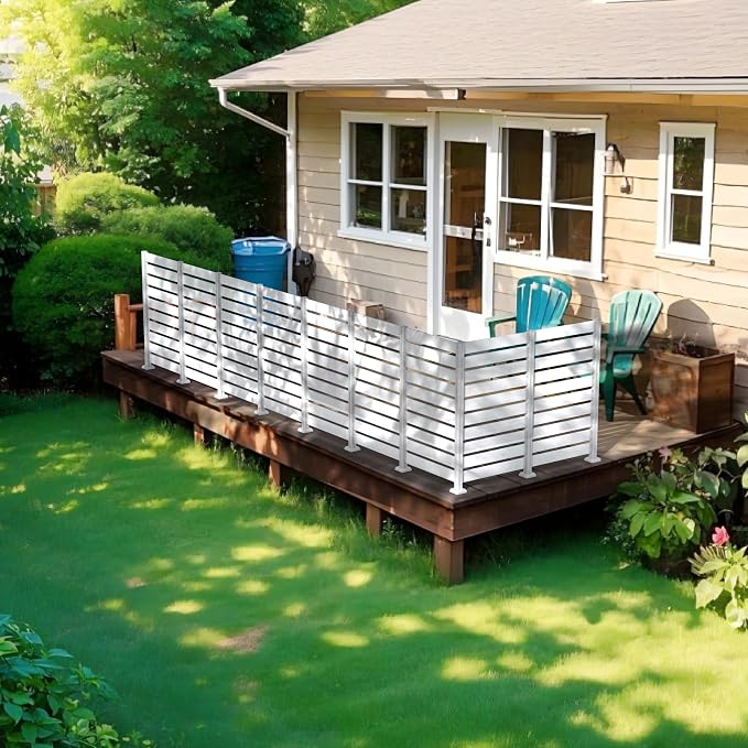 MUPATER 5ft × 3.3ft Wooden Privacy Screen, Easy No-Dig Installation, Two Setup - Image 9