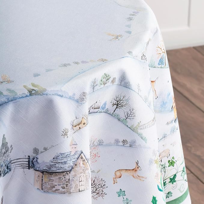 Maison d' Hermine Table Cloth Round Table 100% Cotton 69 Inches Fall Tablecloth - Image 9