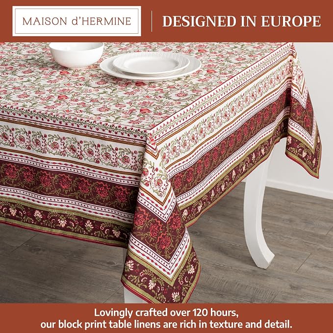 Maison d' Hermine Table Cloth Rectangle Table 100% Cotton 60 x 108 Inches Fall - Image 2