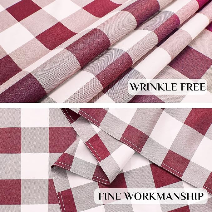 Softalker Gingham Checkered Tablecloth Rectangle - Image 5