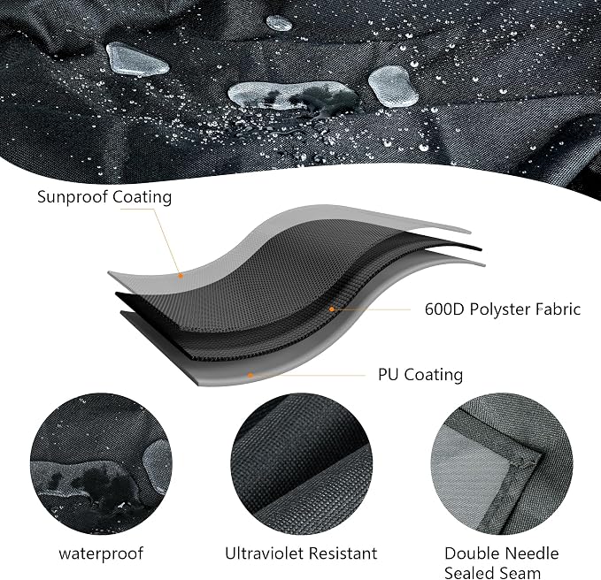 Outdoor 600D Heavy Duty Waterproof Pellet Grill Cover - Image 3