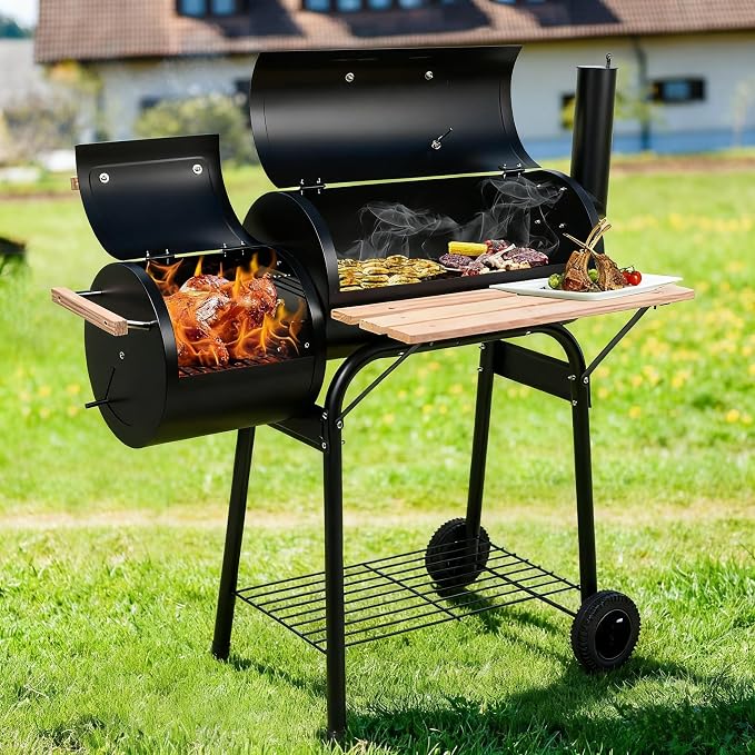 30 Inch Barrel Charcoal Grill & Smoker - Image 2