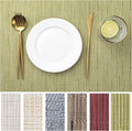 LEXMORE Placemats Set of 4 Vinyl/Plastic Woven Place Mats by lexmore