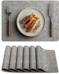 Faux Leather Vinyl Placemats Set of 6 Wipeable Heat Resistant Place Mats 100% by Unknown