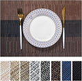 LEXMORE Placemats Set of 6 Vinyl/Plastic Woven Place Mats by lexmore