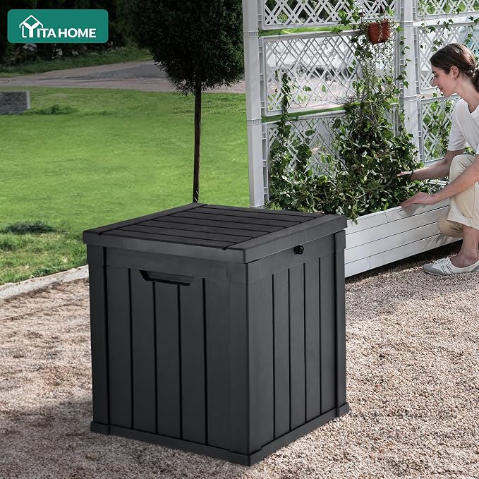 YITAHOME 51 Gallon Outdoor Storage Deck Box, Waterproof Resin Package Delivery - Image 3