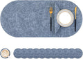 Homaxy Round Faux Leather Placemats and Coasters, Washable Dual-Side Table Mats by Homaxy