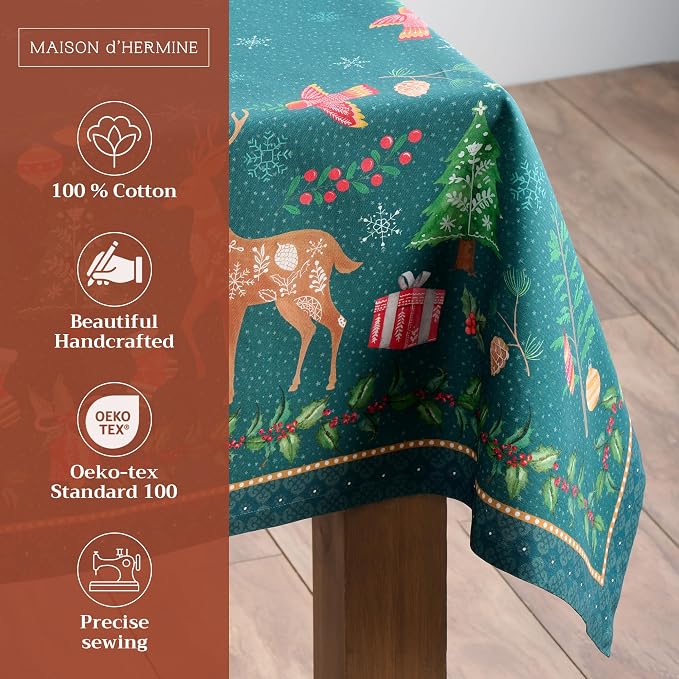 Maison d' Hermine Table Cloth Rectangle Table 100% Cotton 60 x 120 Inches Fall - Image 2