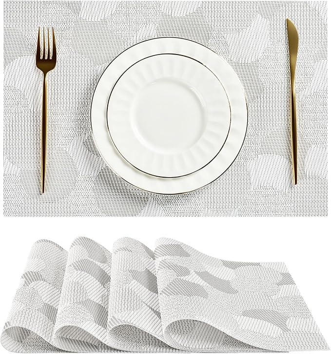 Leetaltree White Placemats Set of 4 by Leetaltree-ArtatEveryTable