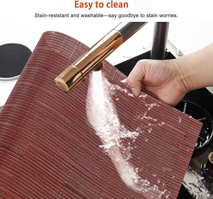 Placemats Set of 12, Heat and Stain Resistant Indoor/Outdoor Place mats - Image 4