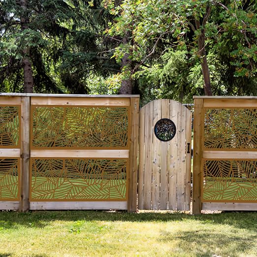 Casaphoria 72" H x 47" W Metal Outdoor Privacy Screen, Freestanding Decorative - Image 2