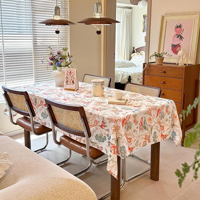 Rectangle Outdoor Tablecloth Linen Textured Washable Waterproof Table Cloth - Image 2