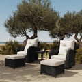 LayinSun 5 Pieces Outdoor Patio Furniture Set, Rattan Wicker Sectional Swivel by LayinSun