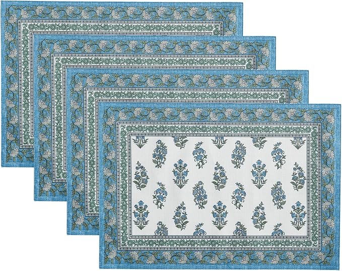 Elrene Home Fashions Tropez Paisley Block Print Coastal Stain & Water Resistant by ElreneHomeFashions