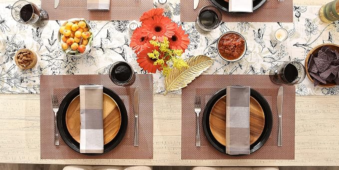DII PVC Tabletop Collection Woven Indoor/Outdoor, Placemat Set, 6 Piece - Image 6