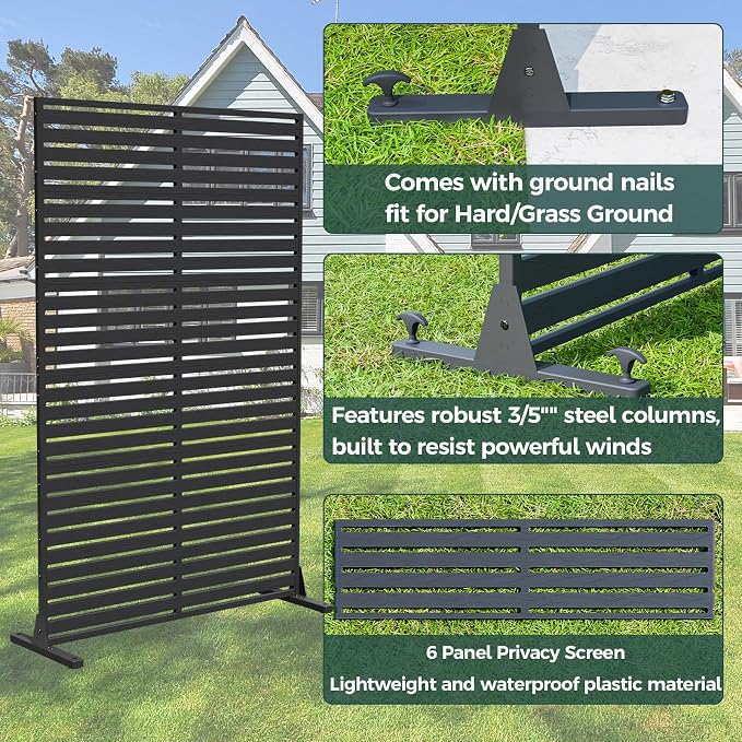 Privacy Fence Screen Outdoor Freestanding Privacy Panel, Room/Garden Divider - Image 5