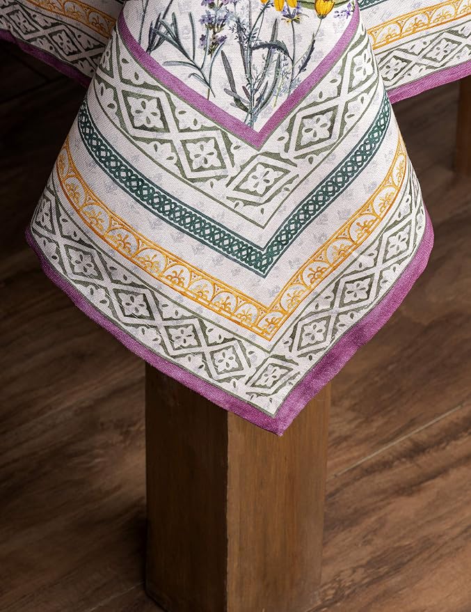 Maison d' Hermine Table Cloth Square Table 100% Cotton 60 x 60 Inches - Image 7