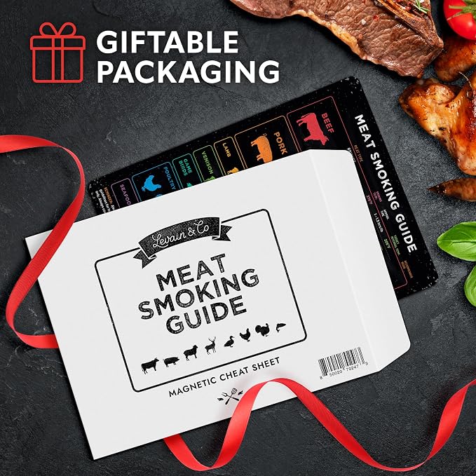 Levain & Co Meat Temperature Magnet & BBQ Smoker Guide - Image 3