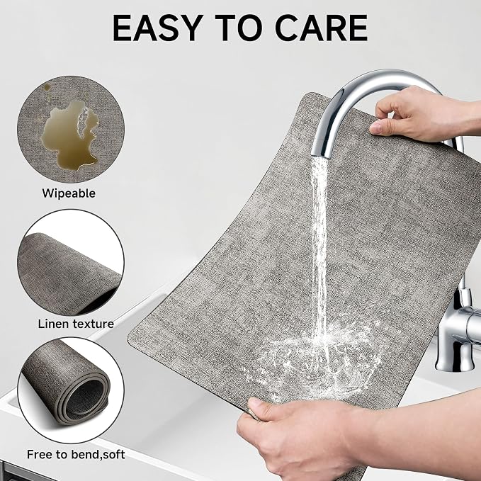 Faux Leather Vinyl Placemats Set of 4 Wipeable Heat Resistant Place Mats 100% - Image 4
