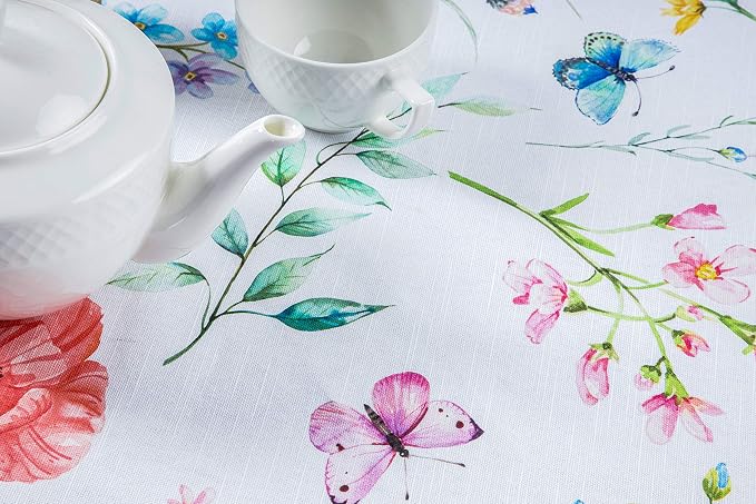 Maison d' Hermine Table Cloth Round Table 100% Cotton 69 Inches Tablecloth - Image 7
