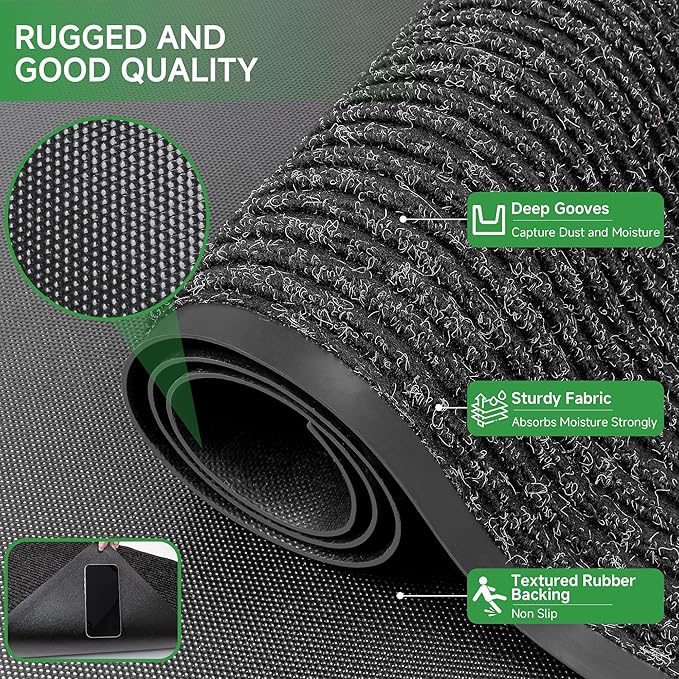 Front Door Mat, Heavy Duty Indoor Outdoor Doormat - Image 3